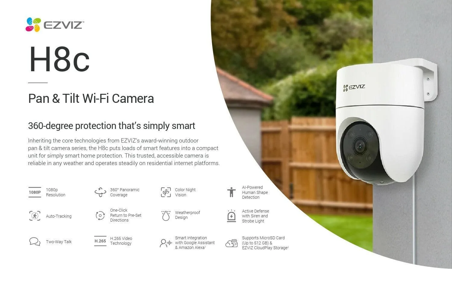 EZVIZ H8C 1080P OUTDOOR SMART HOME CAMERA