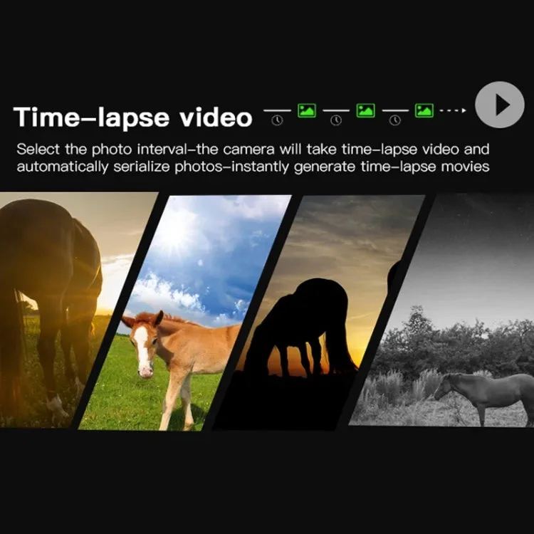 H8201 4K Dual Lens Infrared Camera 32MP HD Night Vision Monitoring Animal Field Outdoor Camera(Camouflage)